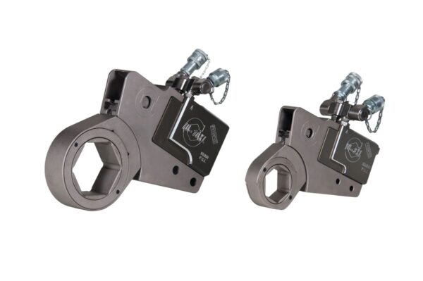 Hydraulic Inline Wrench with interchangeable head.