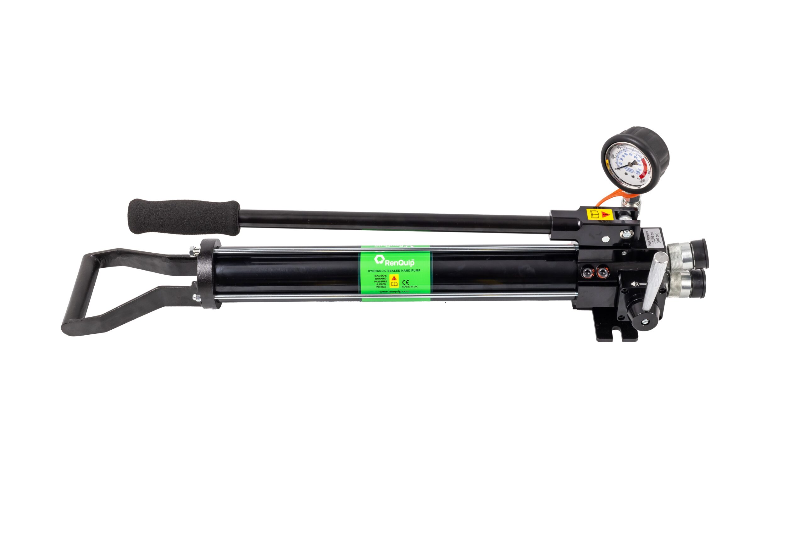 PH1100T-Hydraulic Hand Pump with oil resevoir 1100 cc, seal bladder which prevents air locks and leaks, operates precision tools like flange spreaders.