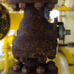 Corroded Nuts on a valve's flange connection