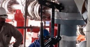 Zero Gap Flange Spreader on a zero gap joint.
