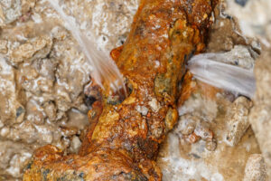 Corroded and leaky pipe