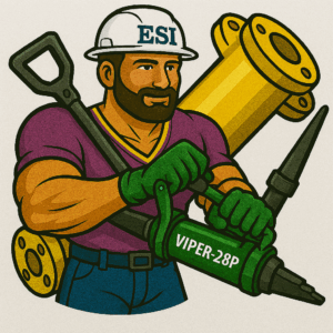 ESI Flange Tool Master Holding a VIPER-28 Flange Spreader
