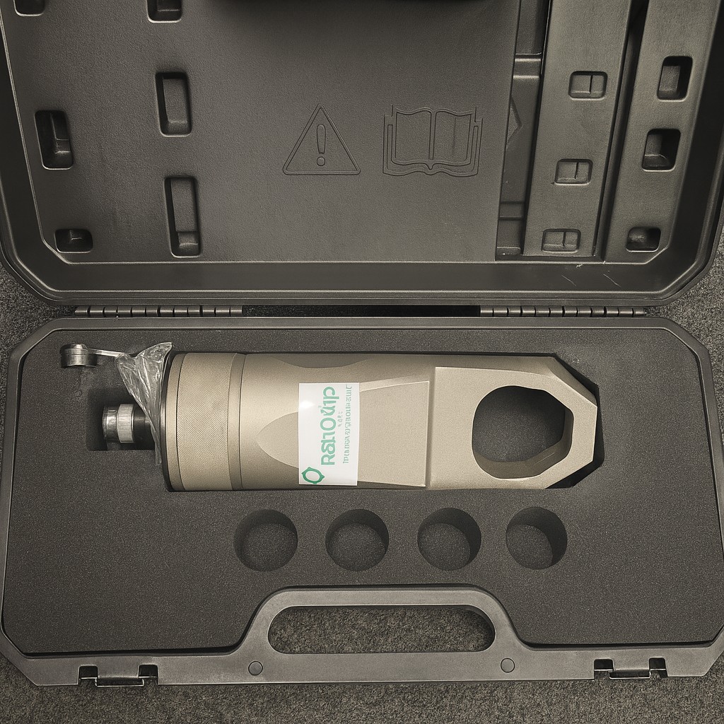 Birds eye view of the HNS5060- Hydraulic Nut Splitter with a hex range up to 2-3/8" design to cut corroded nuts in tight spaces