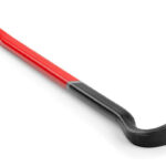 Black and red crowbar isolated on white