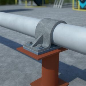 Vibratek Clamp designed to reduce a pipe's system vibration and reducing and mimizing the corrosion process and preventing leaks or other failures, with pipe.